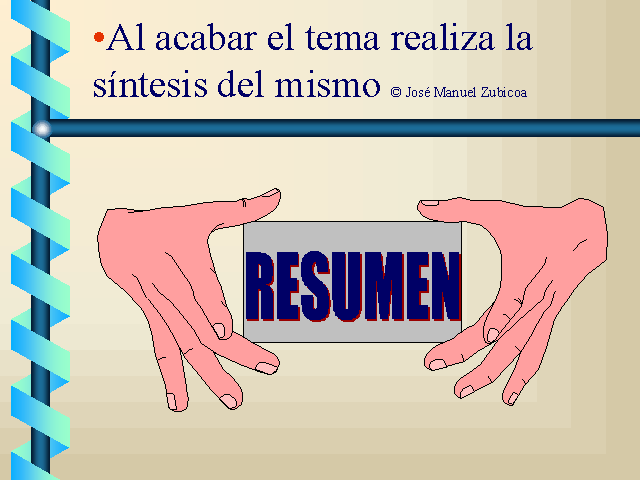 La s�ntesis del tema