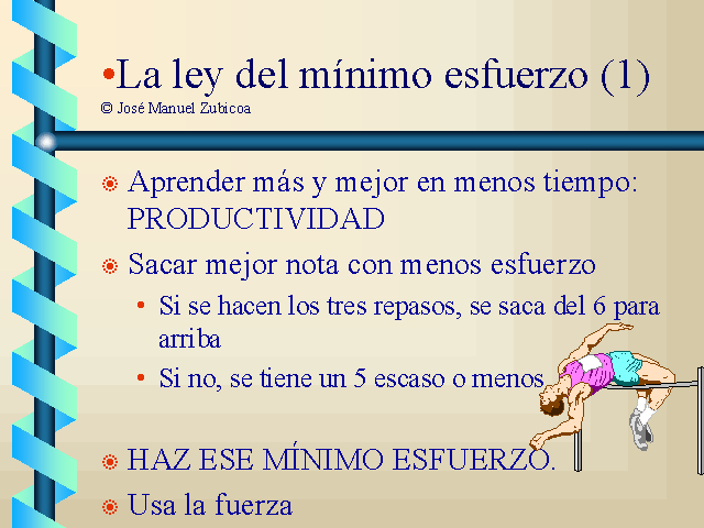 La ley del m�nimo esfuerzo