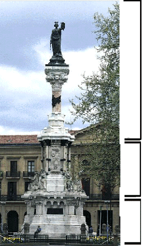 Monumento a los Fueros de Navarra frente al Palacio de la Diputaci�n o Gobierno de Navarra